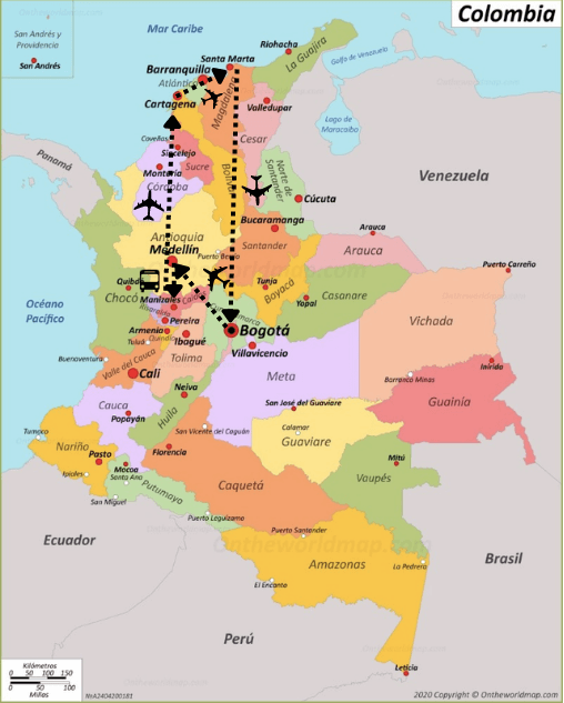 Ruta para viajar a Colombia por libre - La Cadena Viajera
